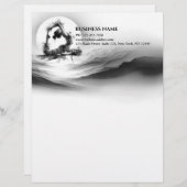 Yoga Reiki Einbeinige Königtaube Pose Wasserfarbe Briefbogen (Vorne/Hinten)