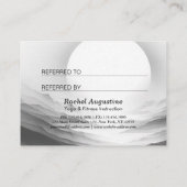 Yoga Reiki Einbeinige Königtaube Pose Wasserfarbe Empfehlungskarte (Rückseite)