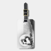 Yoga Reiki Einbeinige Königtaube Pose Wasserfarbe Gepäckanhänger (Vorderseite vertikal)