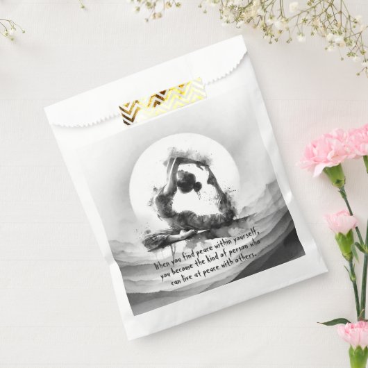 Yoga Reiki Einbeinige Königtaube Pose Wasserfarbe Geschenktütchen (Versiegelt)