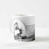 Yoga Reiki Einbeinige Königtaube Pose Wasserfarbe Kaffeetasse (Vorderseite Links)