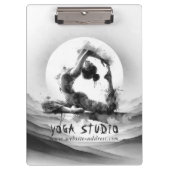 Yoga Reiki Einbeinige Königtaube Pose Wasserfarbe Klemmbrett (Vorderseite)