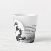 Yoga Reiki Einbeinige Königtaube Pose Wasserfarbe Milchtasse (Vorderseite)