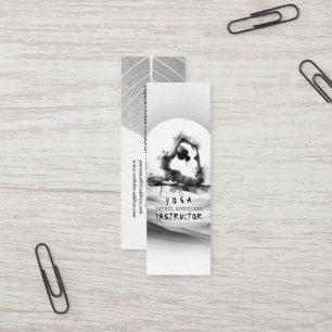 Yoga Reiki Einbeinige Königtaube Pose Wasserfarbe Mini Visitenkarte