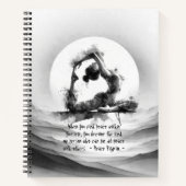 Yoga Reiki Einbeinige Königtaube Pose Wasserfarbe Notizblock (Vorderseite)