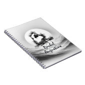 Yoga Reiki Einbeinige Königtaube Pose Wasserfarbe Notizblock (Rechte Seite)