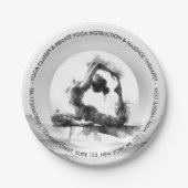 Yoga Reiki Einbeinige Königtaube Pose Wasserfarbe Pappteller (Vorderseite)