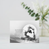 Yoga Reiki Einbeinige Königtaube Pose Wasserfarbe Postkarte (Stehend Vorderseite)