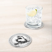 Yoga Reiki Einbeinige Königtaube Pose Wasserfarbe Runder Pappuntersetzer (Vor Ort)