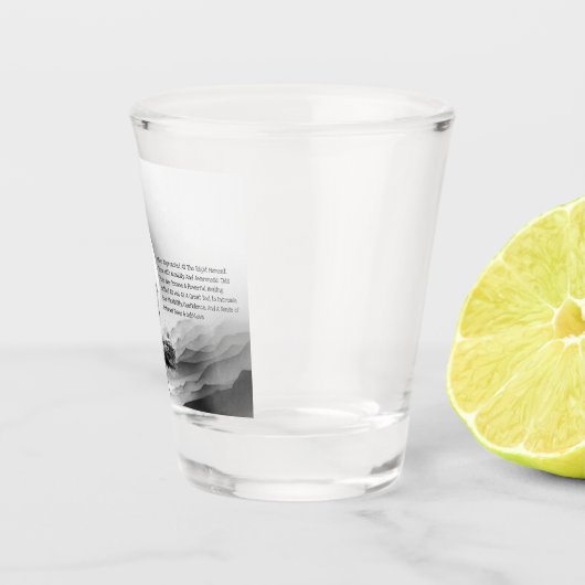 Yoga Reiki Einbeinige Königtaube Pose Wasserfarbe Schnapsglas (Rechts)