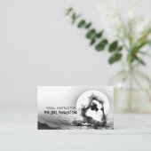 Yoga Reiki Einbeinige Königtaube Pose Wasserfarbe Visitenkarte (Stehend Vorderseite)