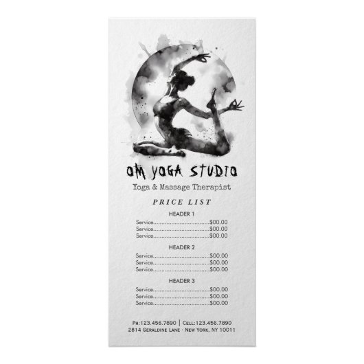 Yoga Reiki Einbeinige Königtaube-Pose Werbekarte (Vorne)