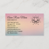 *~* Yoga Reiki Energie Heiler Lily Lotus Massage Visitenkarte (Rückseite)