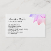 *~* Yoga Reiki Energy Healer Light Fill Lotus Visitenkarte (Rückseite)