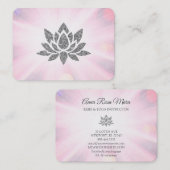 *~* Yoga Reiki Healing Energy Glitzer Lotus Rays Visitenkarte (Vorne/Hinten)