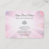 *~* Yoga Reiki Healing Energy Glitzer Lotus Rays Visitenkarte (Rückseite)