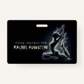 Yoga Reiki Instructor One-Legged King Pigeon Pose Ausweis (Rückseite)