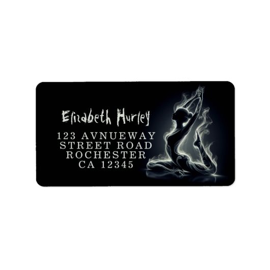 Yoga Reiki Instructor Pose Adressaufkleber (Vorne)