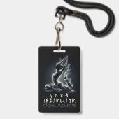 Yoga Reiki Instructor Pose Ausweis (Rückseite mit Lanyard)