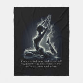 Yoga Reiki Instructor Pose Fleecedecke (Vorderseite)