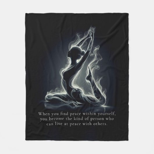 Yoga Reiki Instructor Pose Fleecedecke (Vorderseite)