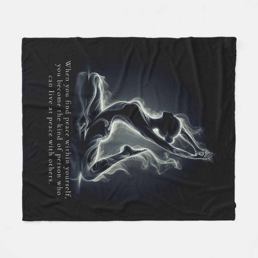 Yoga Reiki Instructor Pose Fleecedecke (Vorderseite (Horizontal))