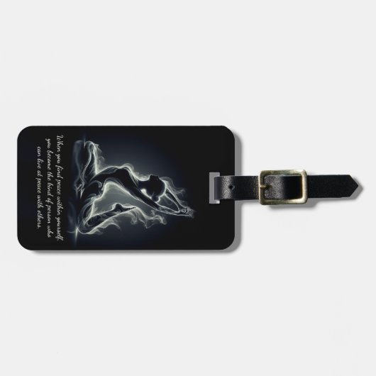 Yoga Reiki Instructor Pose Gepäckanhänger (Vorderseite horizontal)