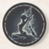 Yoga Reiki Instructor Pose Getränkeuntersetzer (Vorne)