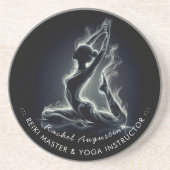 Yoga Reiki Instructor Pose Getränkeuntersetzer (Vorne)