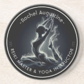 Yoga Reiki Instructor Pose Getränkeuntersetzer (Vorne)