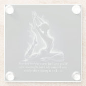 Yoga Reiki Instructor Pose Glasuntersetzer (Rückseite)