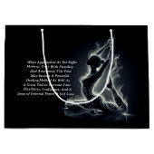 Yoga Reiki Instructor Pose Große Geschenktüte (Vorderseite)