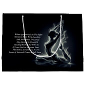 Yoga Reiki Instructor Pose Große Geschenktüte (Rückseite)