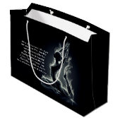Yoga Reiki Instructor Pose Große Geschenktüte (Rückseite Schrägansicht)