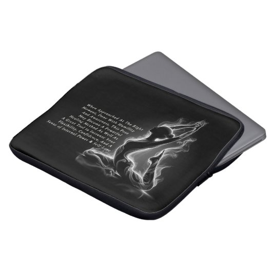 Yoga Reiki Instructor Pose Laptopschutzhülle (Vorne Oben)