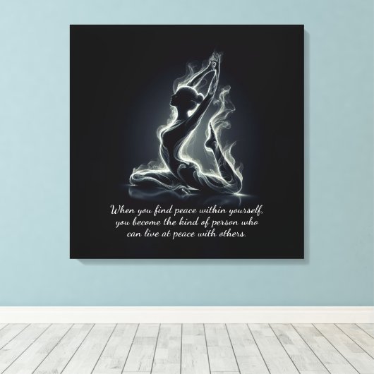 Yoga Reiki Instructor Pose Leinwanddruck (Insitu (Holzboden))