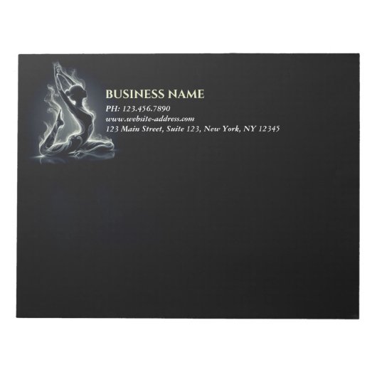 Yoga Reiki Instructor Pose Notizblock (Vorderseite)