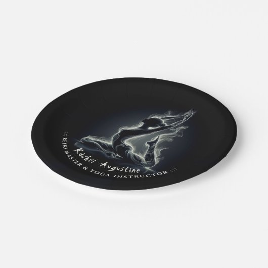 Yoga Reiki Instructor Pose Pappteller (Schrägansicht)