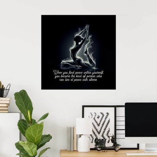 Yoga Reiki Instructor Pose Poster (Heimbüro)