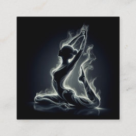 Yoga Reiki Instructor Pose Quadratische Visitenkarte