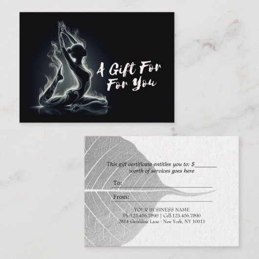 Yoga Reiki Instructor Pose Rabattkarte (Vorne/Hinten)