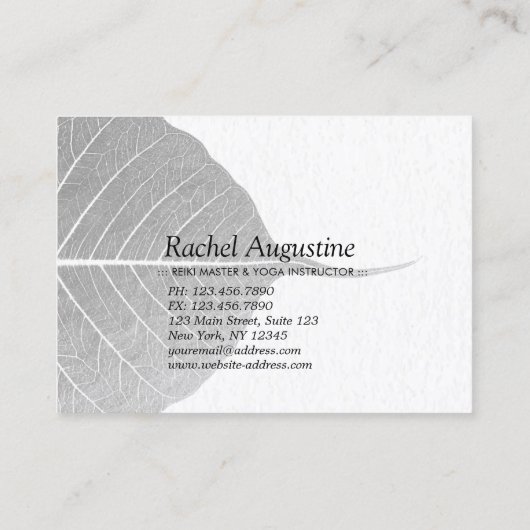 Yoga Reiki Instructor Pose Rabattkarte (Rückseite)