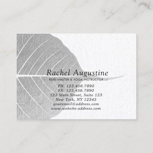 Yoga Reiki Instructor Pose Rabattkarte (Rückseite)