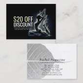 Yoga Reiki Instructor Pose Rabattkarte (Vorne/Hinten)