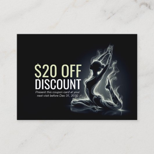 Yoga Reiki Instructor Pose Rabattkarte (Vorderseite)