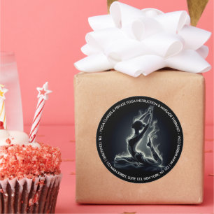 Yoga Reiki Instructor Pose Runder Aufkleber