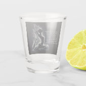 Yoga Reiki Instructor Pose Schnapsglas (Rückseite)