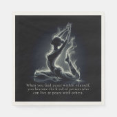 Yoga Reiki Instructor Pose Serviette (Vorderseite)