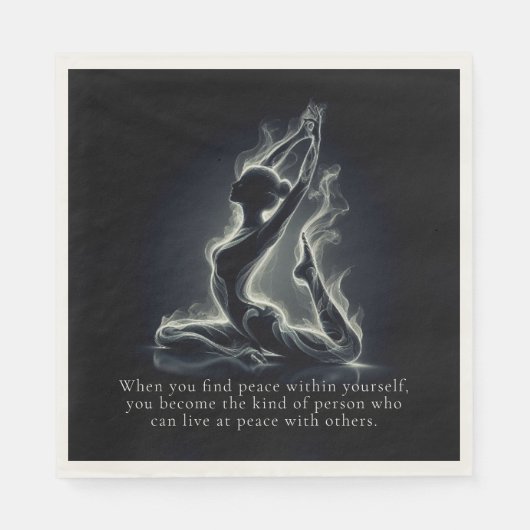 Yoga Reiki Instructor Pose Serviette (Vorderseite)