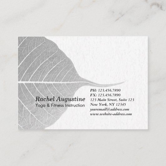 Yoga Reiki Instructor Pose Terminkarte (Rückseite)